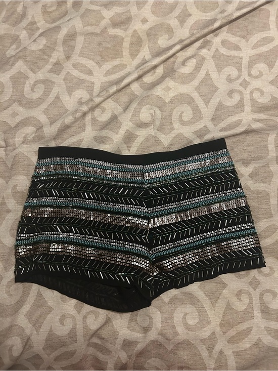 Forever 21 Pants - Forever 21 Black Shorts with Turquoise and Silver Beading